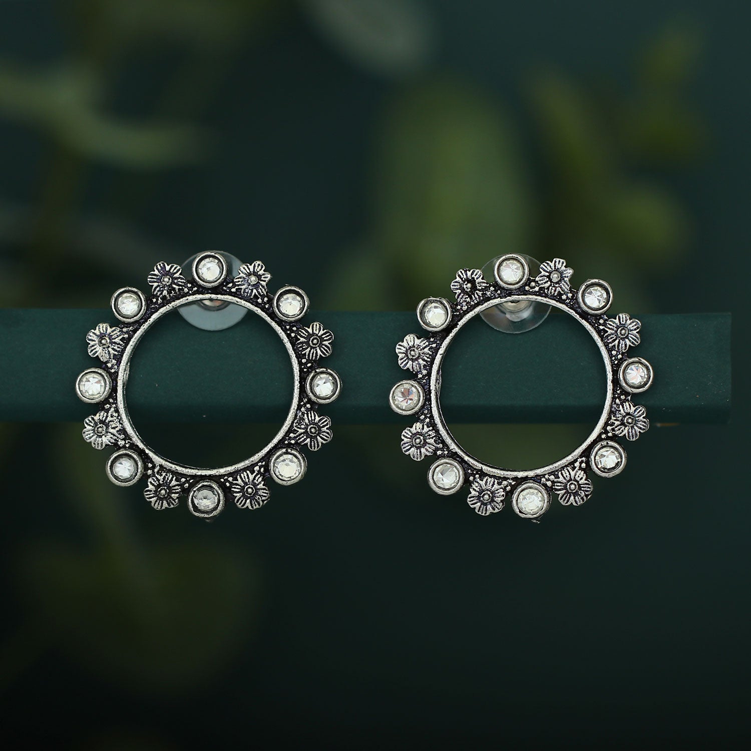 Sukkhi Exotic Oxidised Floral Stud Earring For Women