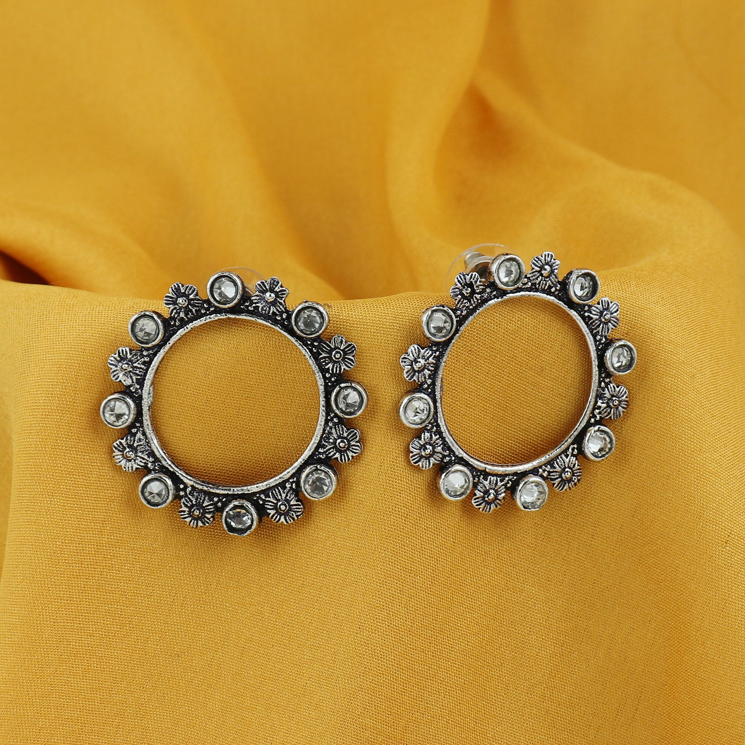 Sukkhi Exotic Oxidised Floral Stud Earring For Women