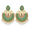 Sukkhi Glistening LCT Gold Plated Pearl Meenakari Chandbali Earring For Women