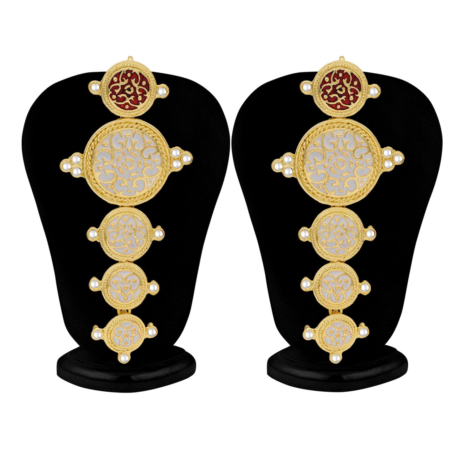 Sukkhi Classy Gold Plated Kundan Meenakari Dangle Earring For Women