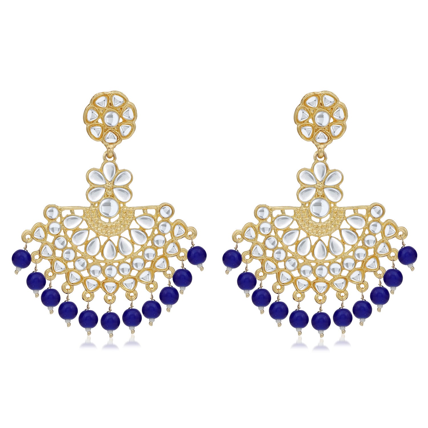 Sukkhi Delightful Gold Plated Kundan Chandbali Earring For Women