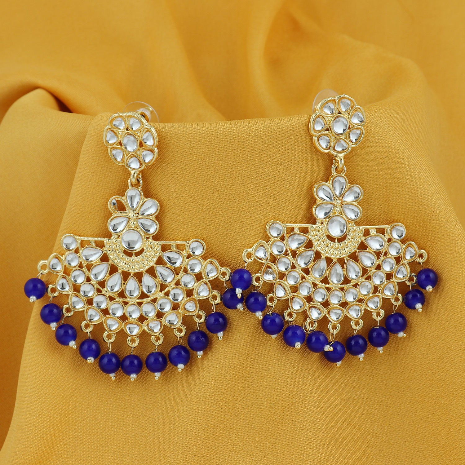 Sukkhi Delightful Gold Plated Kundan Chandbali Earring For Women