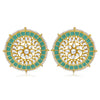 Sukkhi Glorious Pearl Gold Plated Kundan Meenakari Stud Earring For Women
