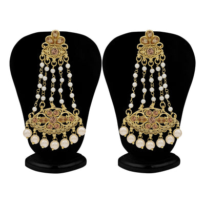 Sukkhi Stylish LCT Gold Plated Pearl Chandelier Earring For Women