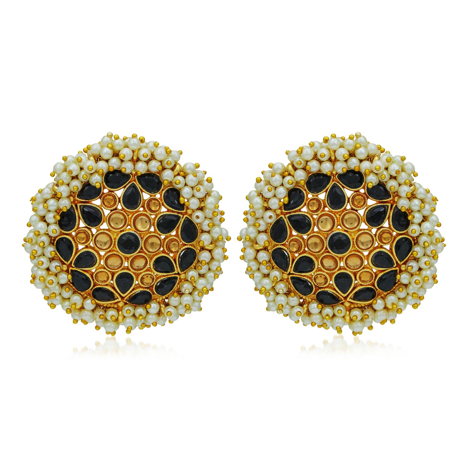 Sukkhi Classy LCT Gold Plated Pearl Stud Earring For Women