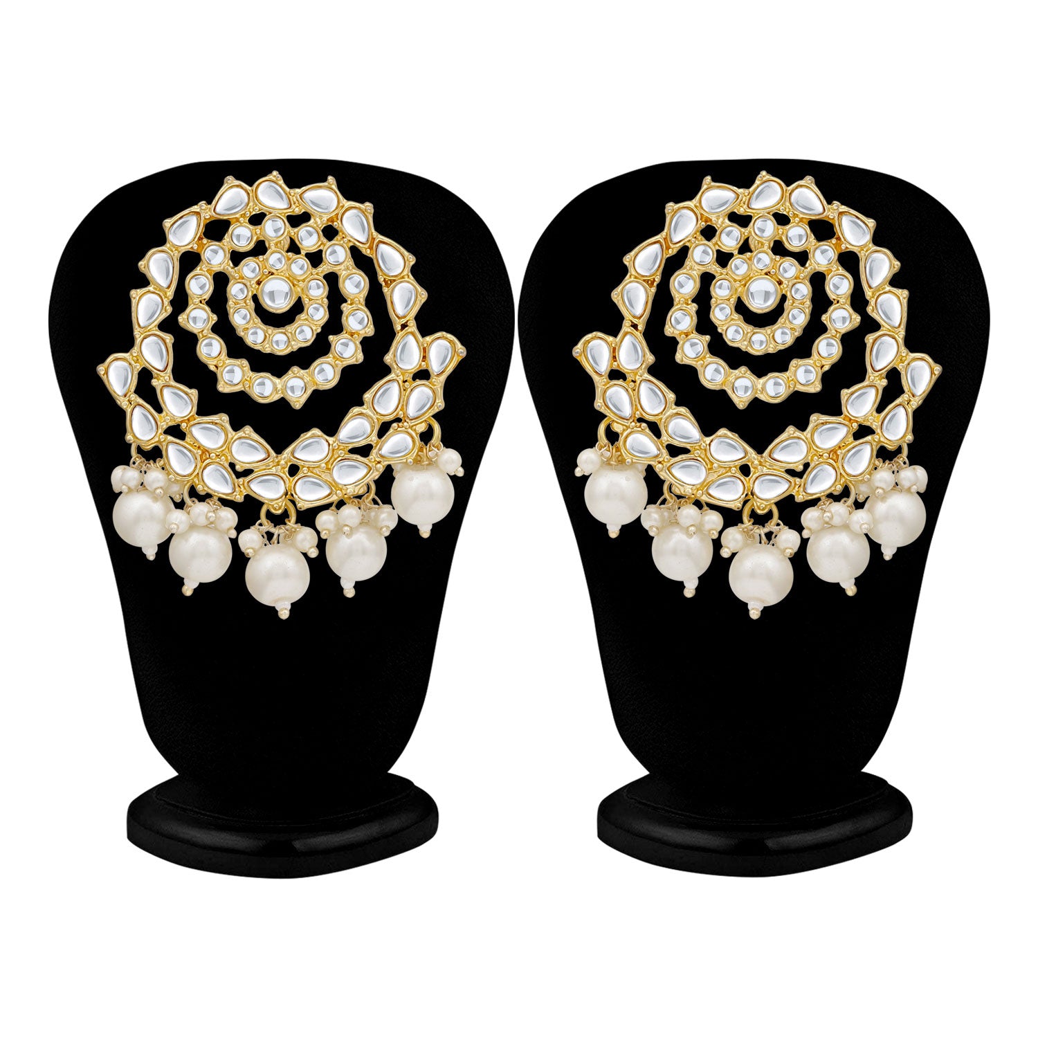 Sukkhi Splendid Pearl Gold Plated Kundan Dangle Earring For Women