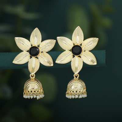 Sukkhi Blossomy Gold Plated Pearl Jhumki Earring For Women
