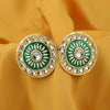 Sukkhi Classic Gold Plated Kundan Meenakari Stud Earring For Women