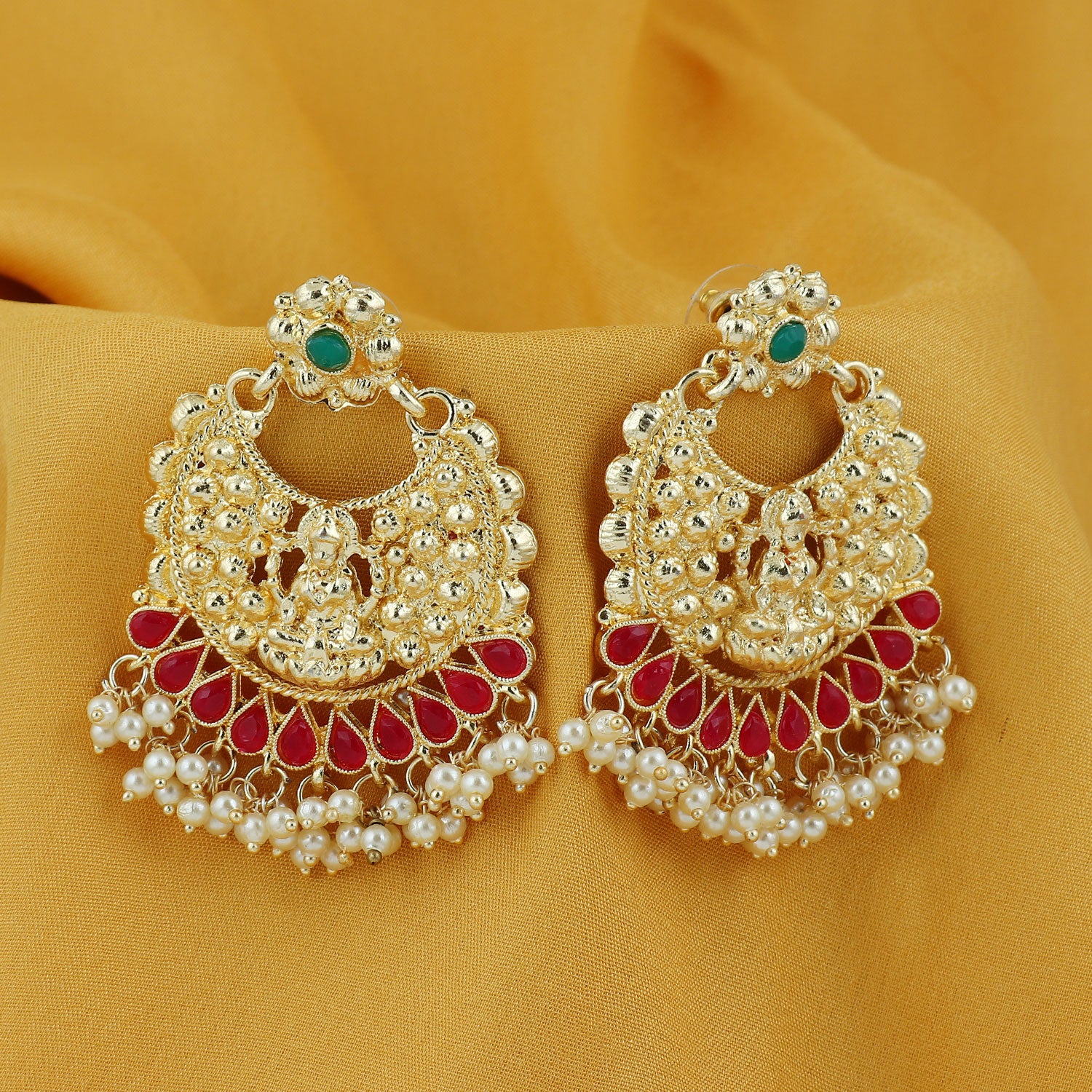 Sukkhi Glamorous Pearl Gold Plated Kundan Jhumki Earring for Women - Sukkhi .com