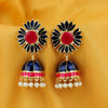 Sukkhi Awesome Gold Plated Pearl Lotus Meenakari Jhumki Earring For Women