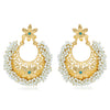 Sukkhi Floral Gold Plated Pearl Chandbali Earring For Women
