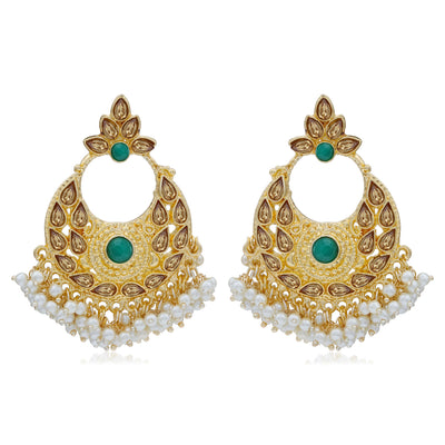 Sukkhi Delightful LCT Gold Plated Pearl Chandbali Earring For Women