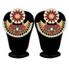 Sukkhi Incredible Pearl Gold Plated Kundan Floral Meenakari Chandbali Earring For Women
