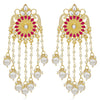 Sukkhi Modern Kundan Gold Plated Pearl Dangle Earring For Women