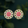 Sukkhi Fabulous Pearl Gold Plated Kundan Meenakari Stud Earring For Women