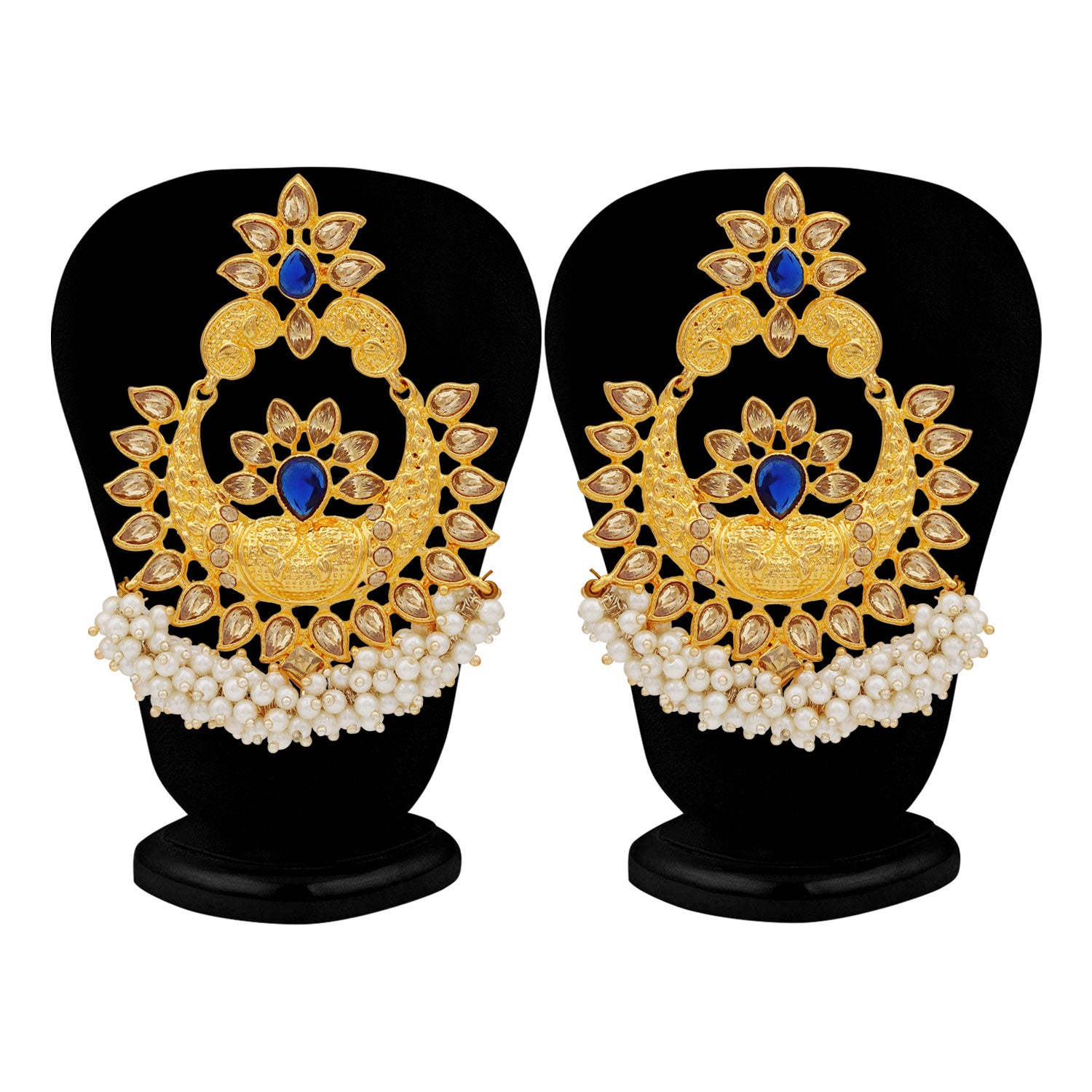 Sukkhi Blemish LCT Gold Plated Pearl Chandbali Earring For Women