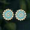 Sukkhi Charming Gold Plated Kundan Stud Earring for Women