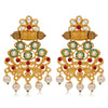 Sukkhi Lavish Pearl Gold Plated Kundan Mint Collection Dangle Earring for Women