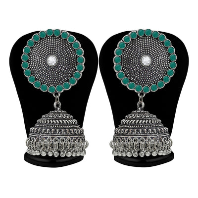 Sukkhi Trendy Austrian Diamond Oxidised Jhumki Earring for Women