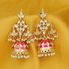 Sukkhi Trendy Pearl Gold Plated Meenakari Kundan Jhumki Earring For Women