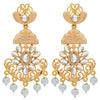 Sukkhi Glitzy Pearl Gold Plated Mint Collection Chandelier Earring For Women