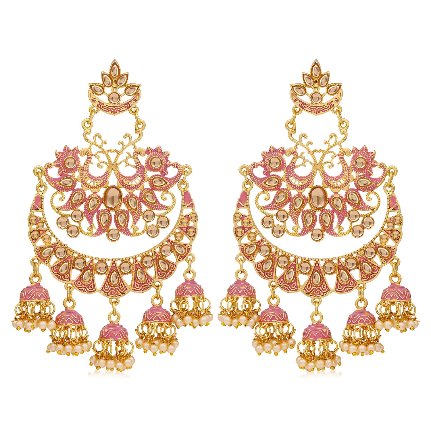 Sukkhi Exotic Gold Plated Mint Collection Pearl Chandelier Earring For Women