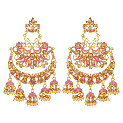 Sukkhi Exotic Gold Plated Mint Collection Pearl Chandelier Earring For Women