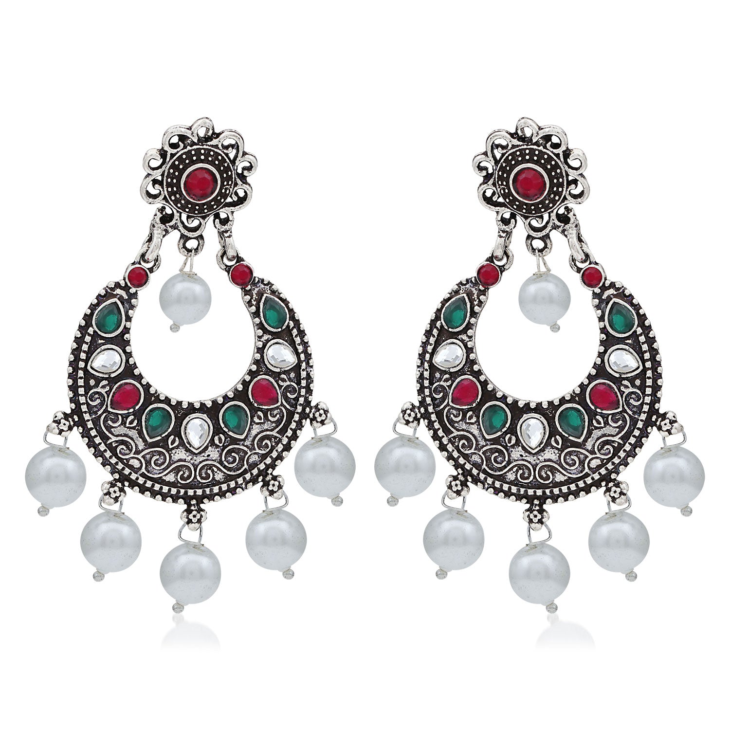 Sukkhi Astonish Oxidised Chandbali Earring For Women