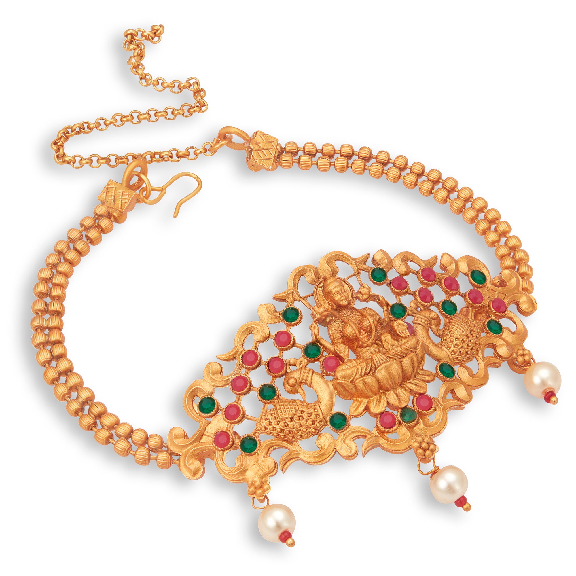 Sukkhi Sensational Pearl Gold Plated Goddess Laxmi Bajuband for Women