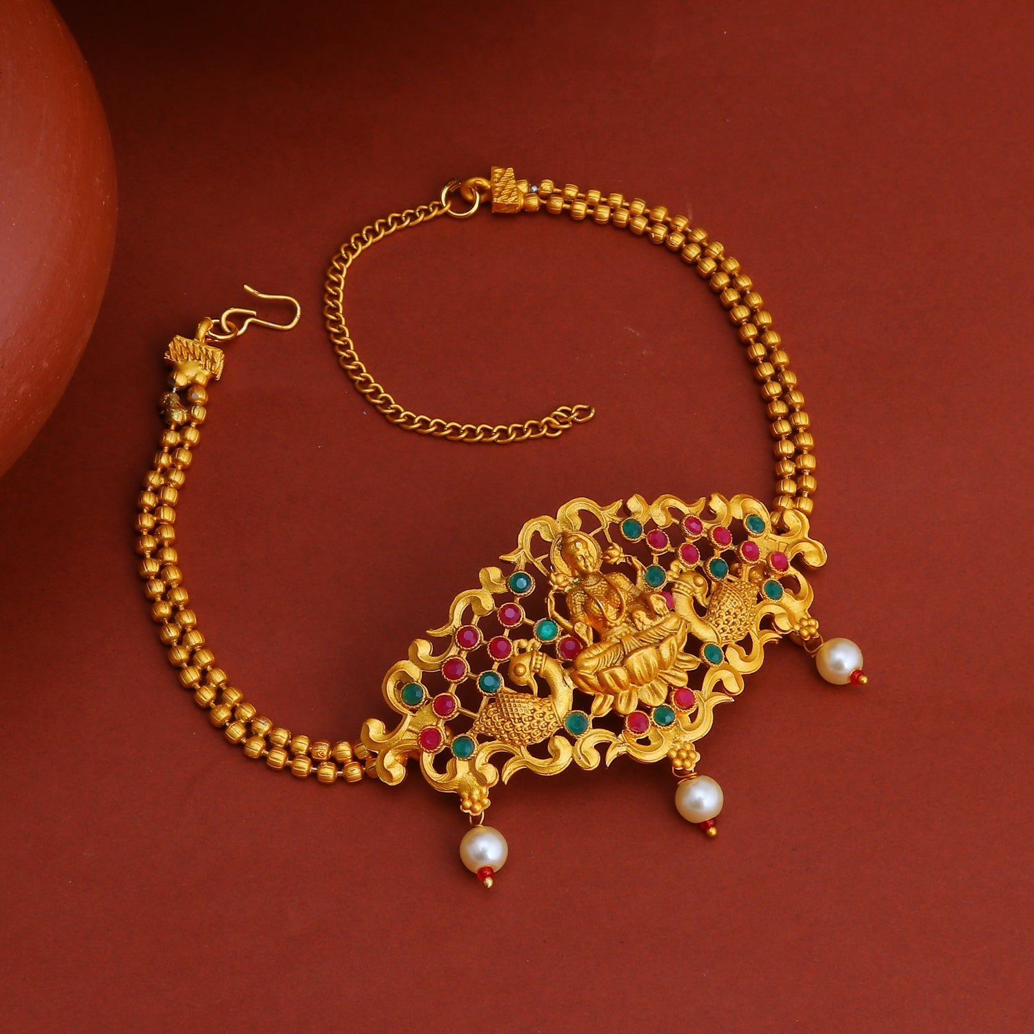 Sukkhi Sensational Pearl Gold Plated Goddess Laxmi Bajuband for Women