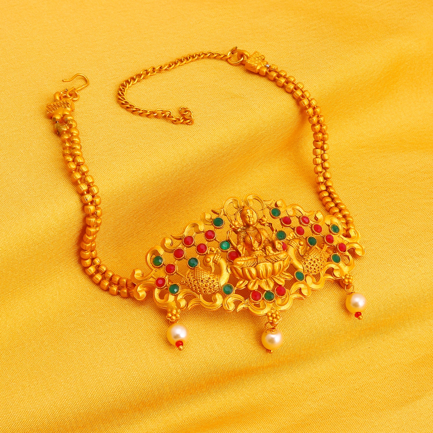 Sukkhi Sensational Pearl Gold Plated Goddess Laxmi Bajuband for Women