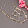 Sukkhi Floral Leafes Gold Plated CZ Choker Necklace Set For Women