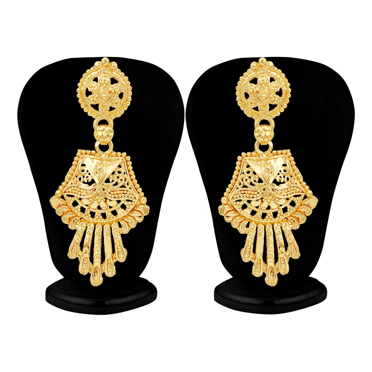 Buy Estelle 24 Carat Gold Plated Stud Earrings With Swarovski Crystals -  Earrings for Women 499750 | Myntra