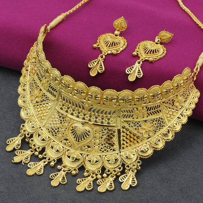 Buy Sukkhi Lavish 24 Carat Gold Plated Floral Choker Necklace Set for Women  Online at Best Prices in India - JioMart.