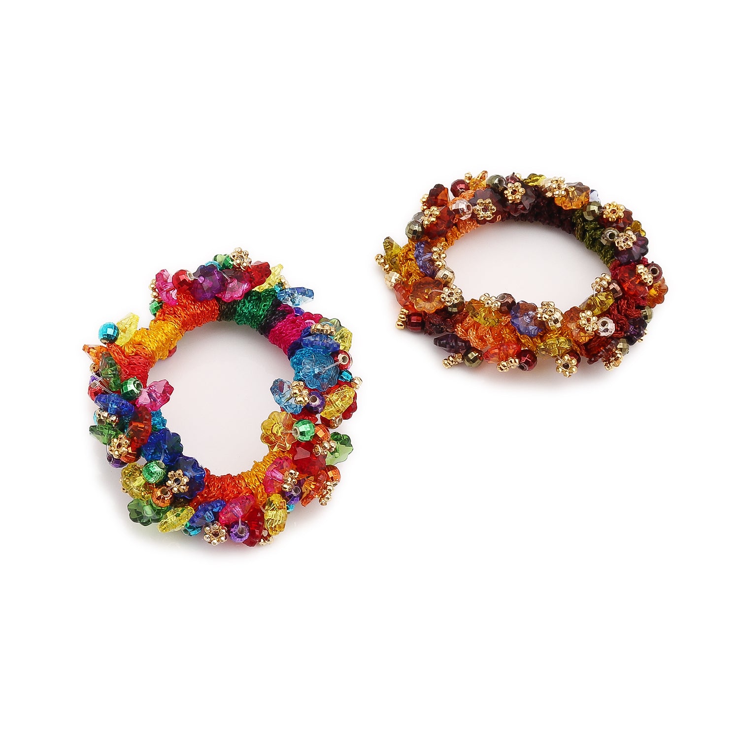 Sukkhi Elegant Hair Rubber Scrunchies Band Hair Accessories for Women and Girl (Pack of 2) (Size: M)