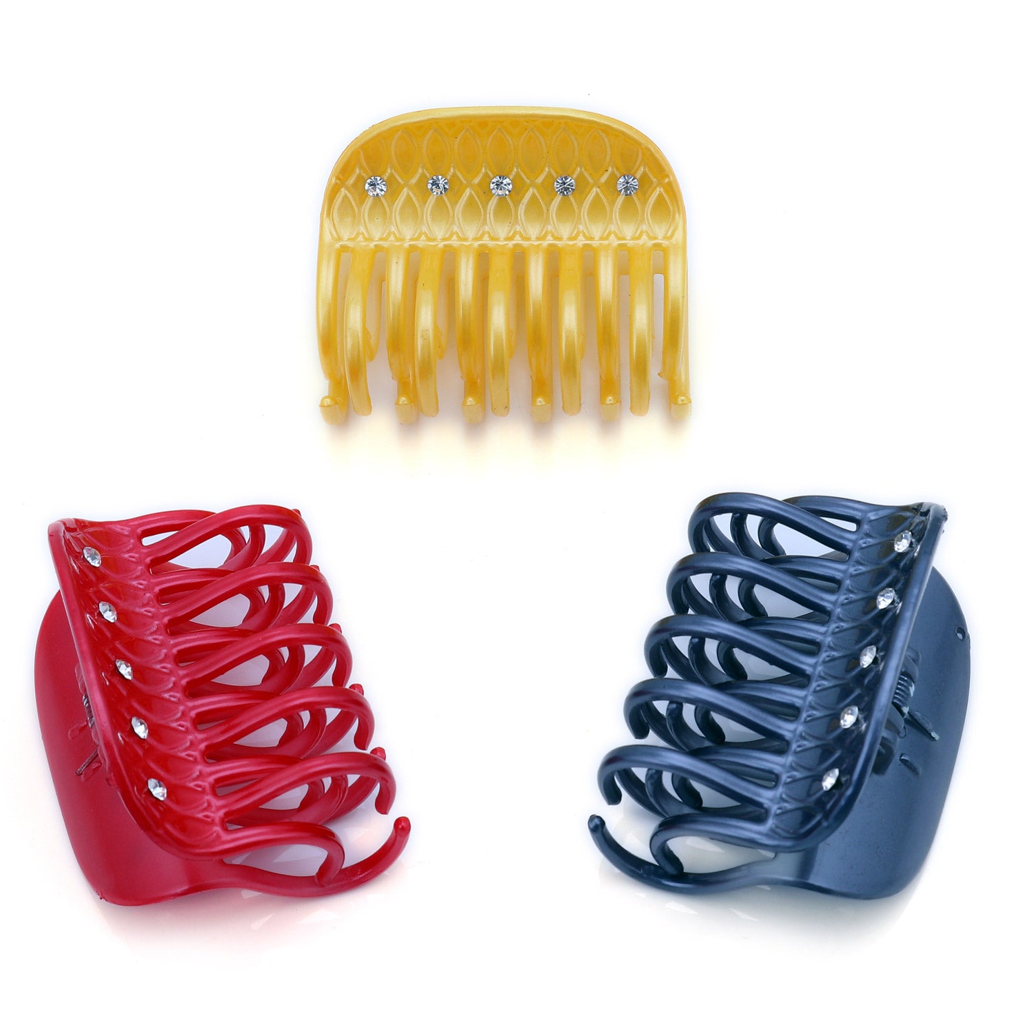 Sukkhi Modern Butterfly Hair Clip Hair Accessories for Women and Girl (Pack of 3) (Size: L)