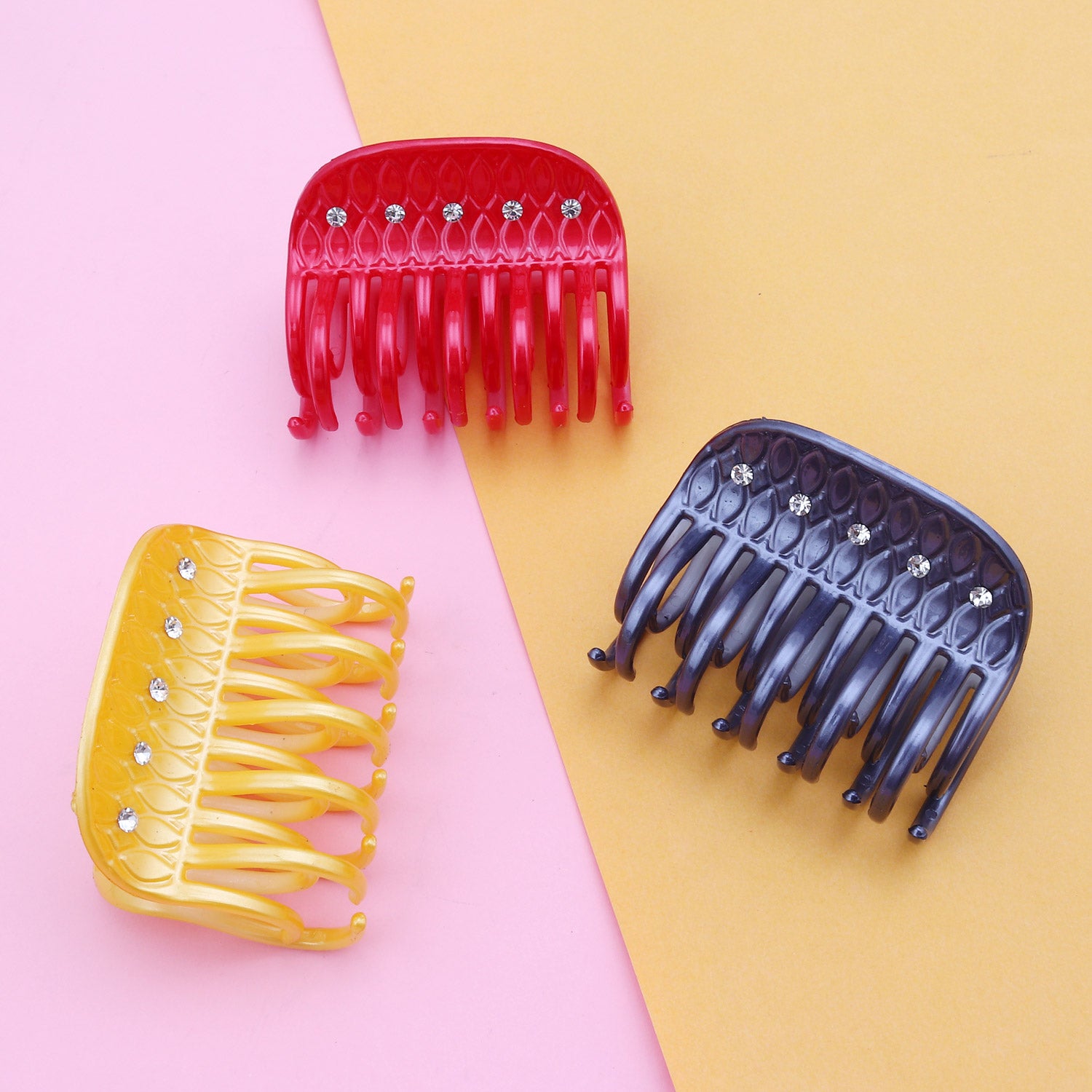 Sukkhi Modern Butterfly Hair Clip Hair Accessories for Women and Girl (Pack of 3) (Size: L)