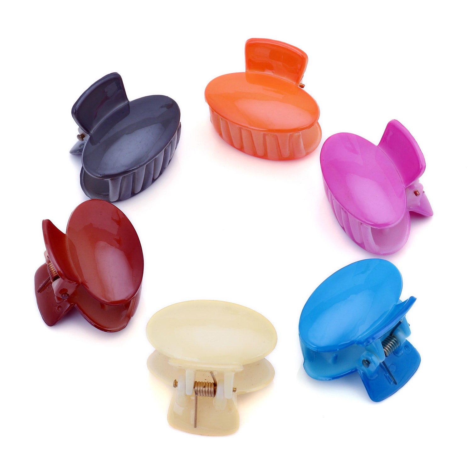 Sukkhi Glossy Butterfly Hair Clip Hair Accessories for Women and Girl (Pack of 6) (Size: M)