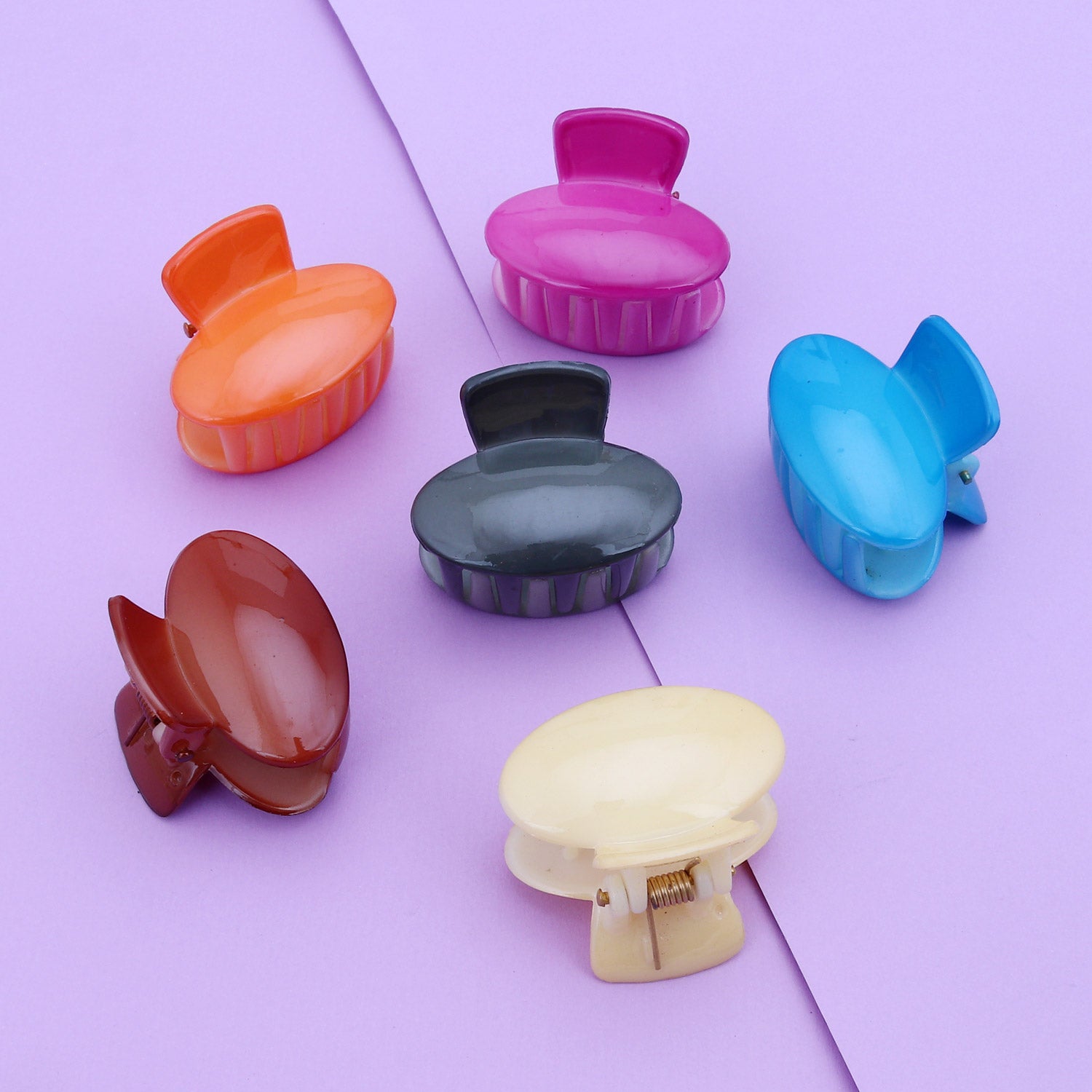 Sukkhi Glossy Butterfly Hair Clip Hair Accessories for Women and Girl (Pack of 6) (Size: M)