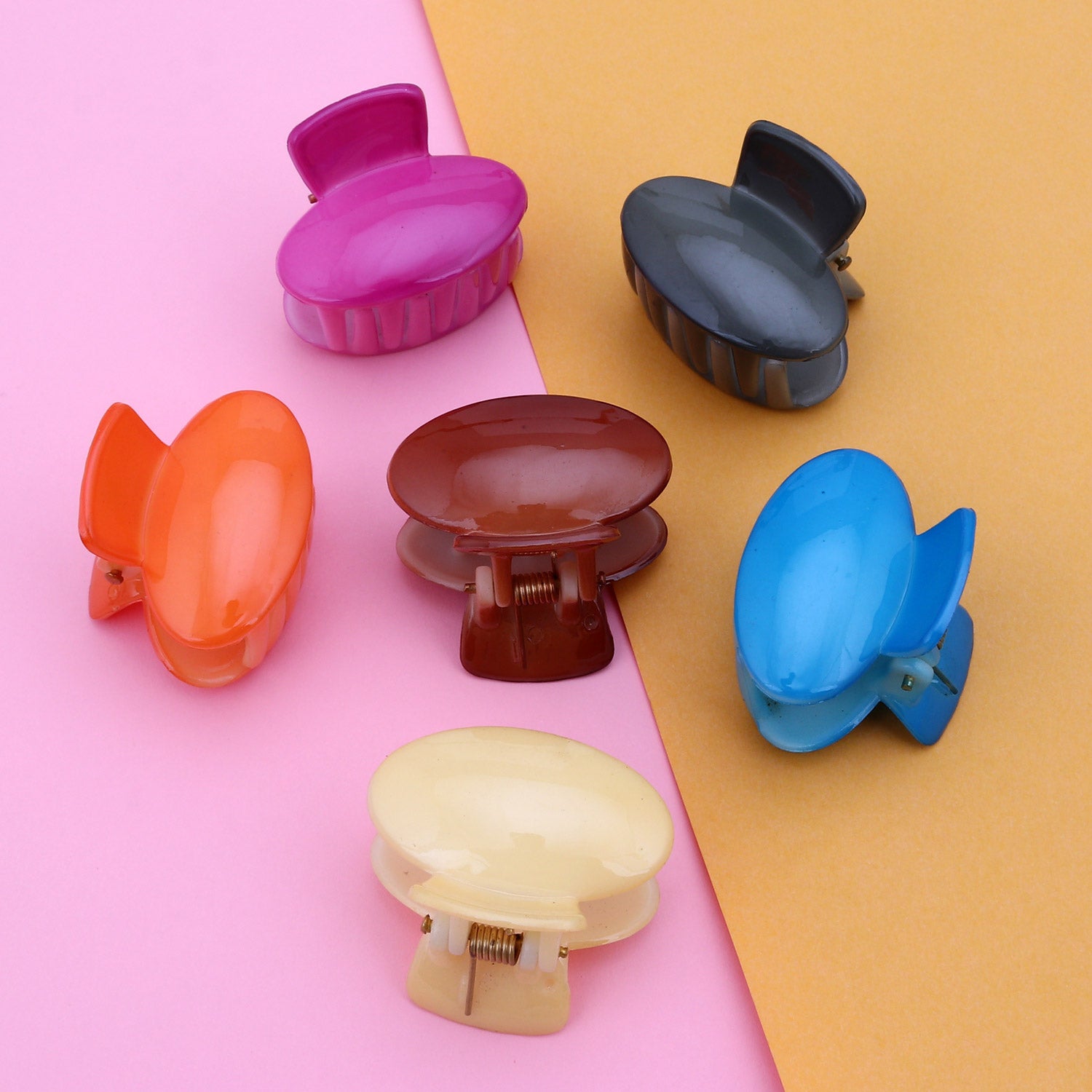 Sukkhi Glossy Butterfly Hair Clip Hair Accessories for Women and Girl (Pack of 6) (Size: M)