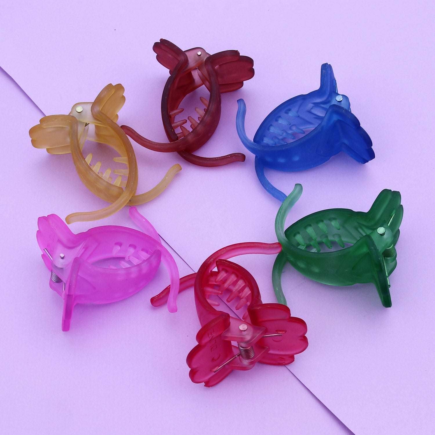 Sukkhi Exclusive Butterfly Hair Clip Mat Hair Accessories for Women and Girl (Pack of 6) (Size: M)