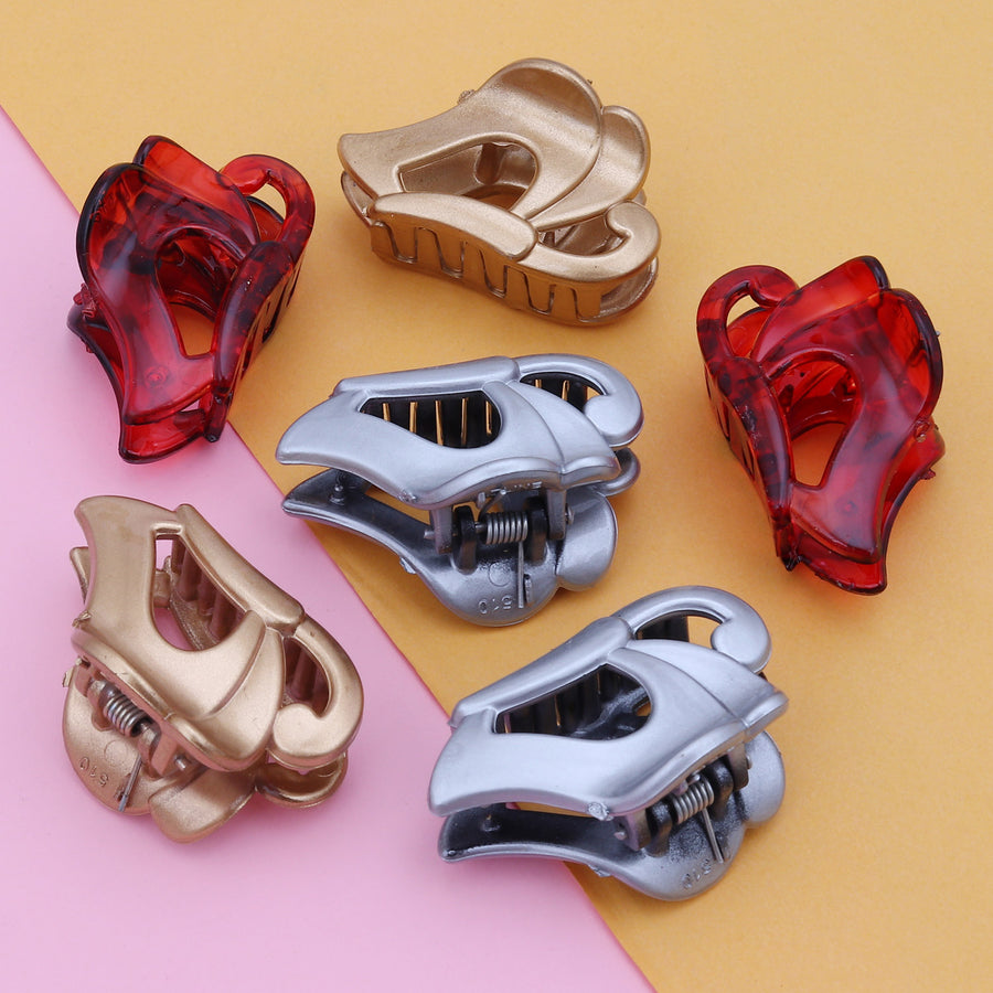 Sukkhi Fancy Butterfly Hair Clip Hair Accessories for Women and Girl (Pack of 6) (Size: M)