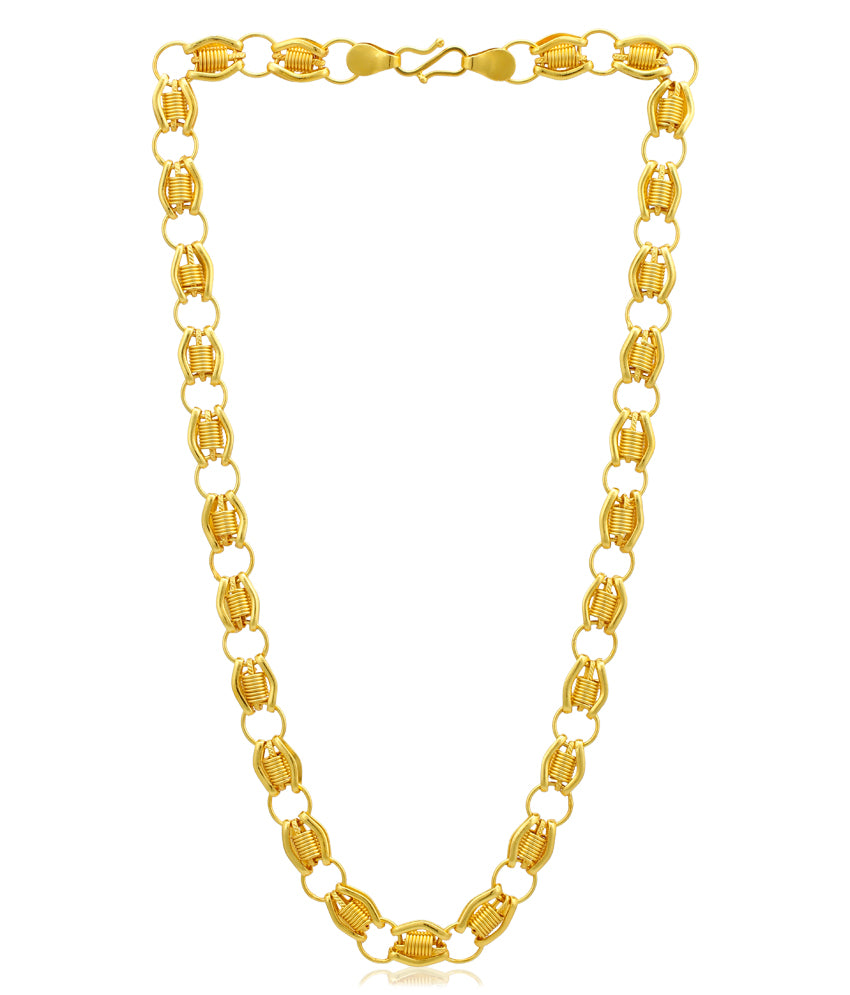 Sukkhi Sparkling Gold Plated Link Chain for Men