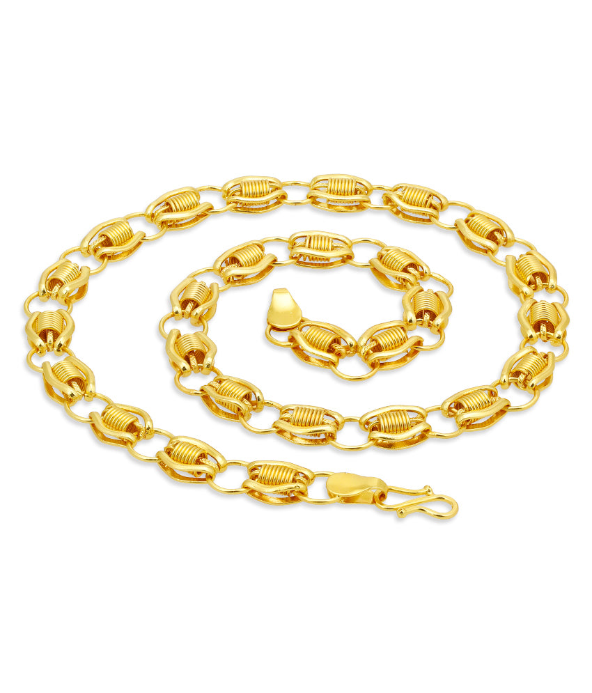 Eight totally gold-plated links