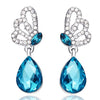 Scintillare by Sukkhi Amazing Gold and Rhodium Plated Crystals from Swarovski Dangle Pair of 3 Earring Combo For Women