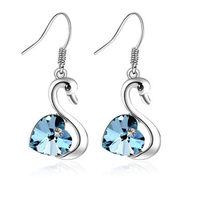 Scintillare by Sukkhi Classy Rhodium Plated Crystals from Swarovski Dangle Pair of 3 Earring Combo For Women