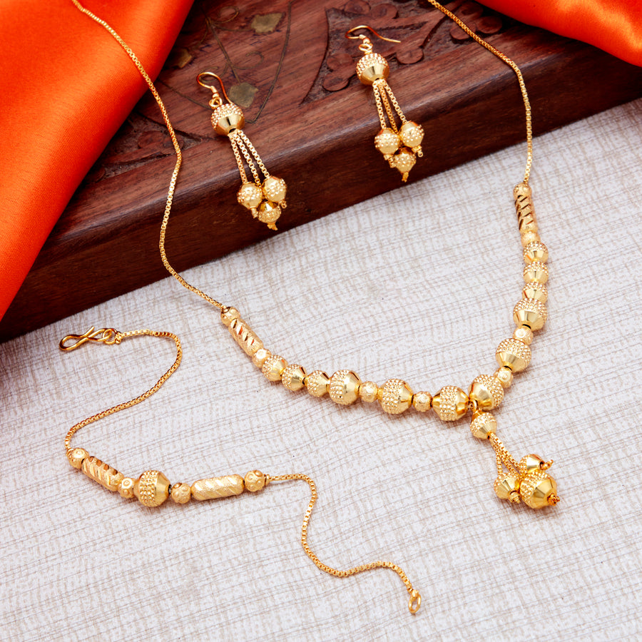 Sukkhi Trendy Gold Plated Necklace Set for Women