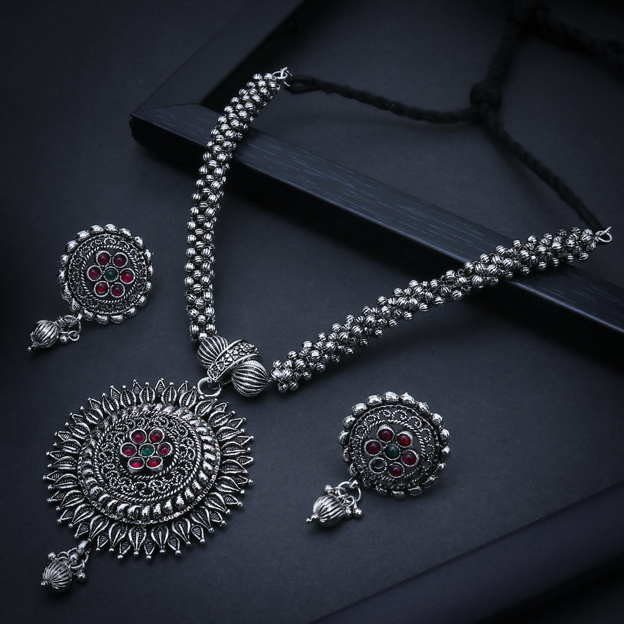 Sukkhi Classy Oxidised Necklace Set for Women
