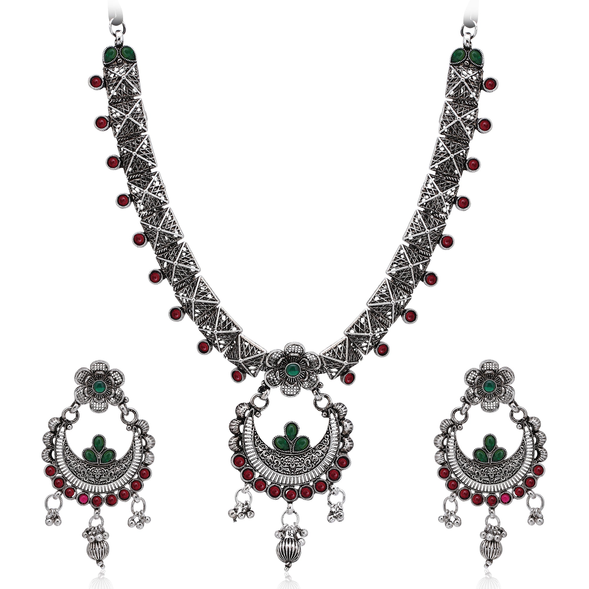 Sukkhi Ravishing Oxidised Choker Necklace Set for Women