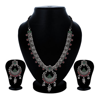 Sukkhi Ravishing Oxidised Choker Necklace Set for Women